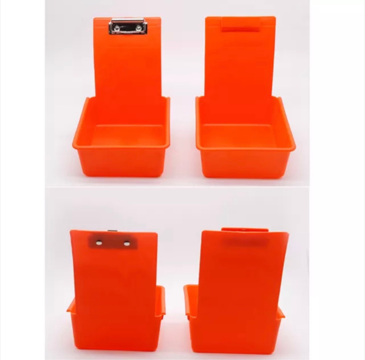 Dental colorful work tray neaten case plastic dental lab box for dental work with clip holder